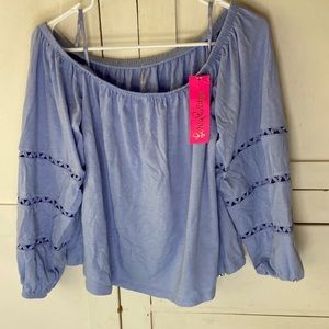 Lilly Pulitzer top side M brand new periwinkle purple color name KATT TOP